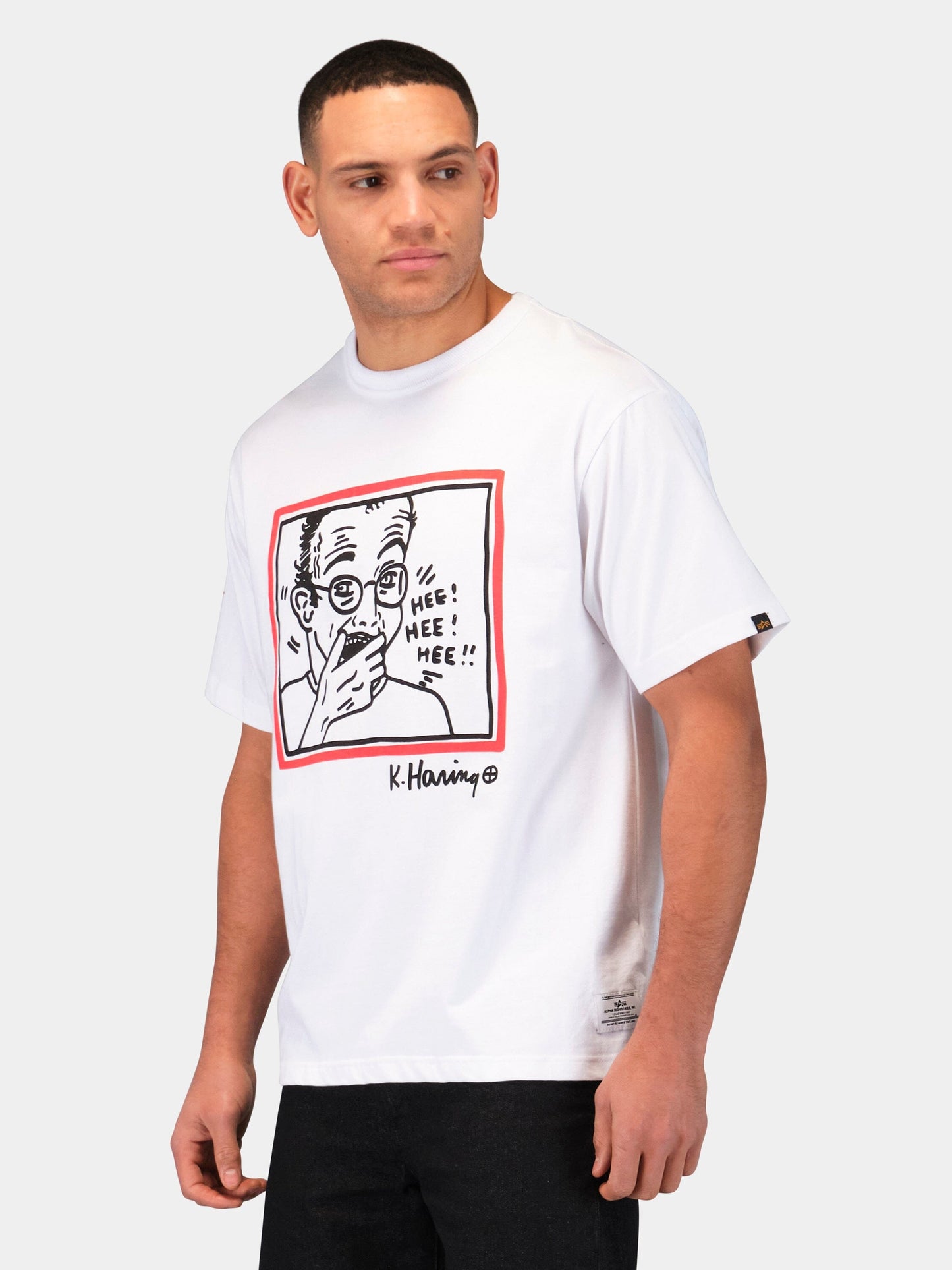 KEITH HARING X ALPHA GRAPHIC TEE "HEE HEE" COLLAB Alpha Industries 