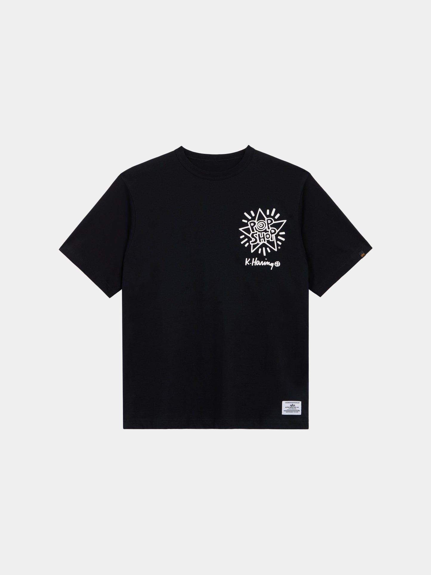KEITH HARING X ALPHA GRAPHIC TEE POP SHOP COLLAB Alpha Industries BLACK XS 