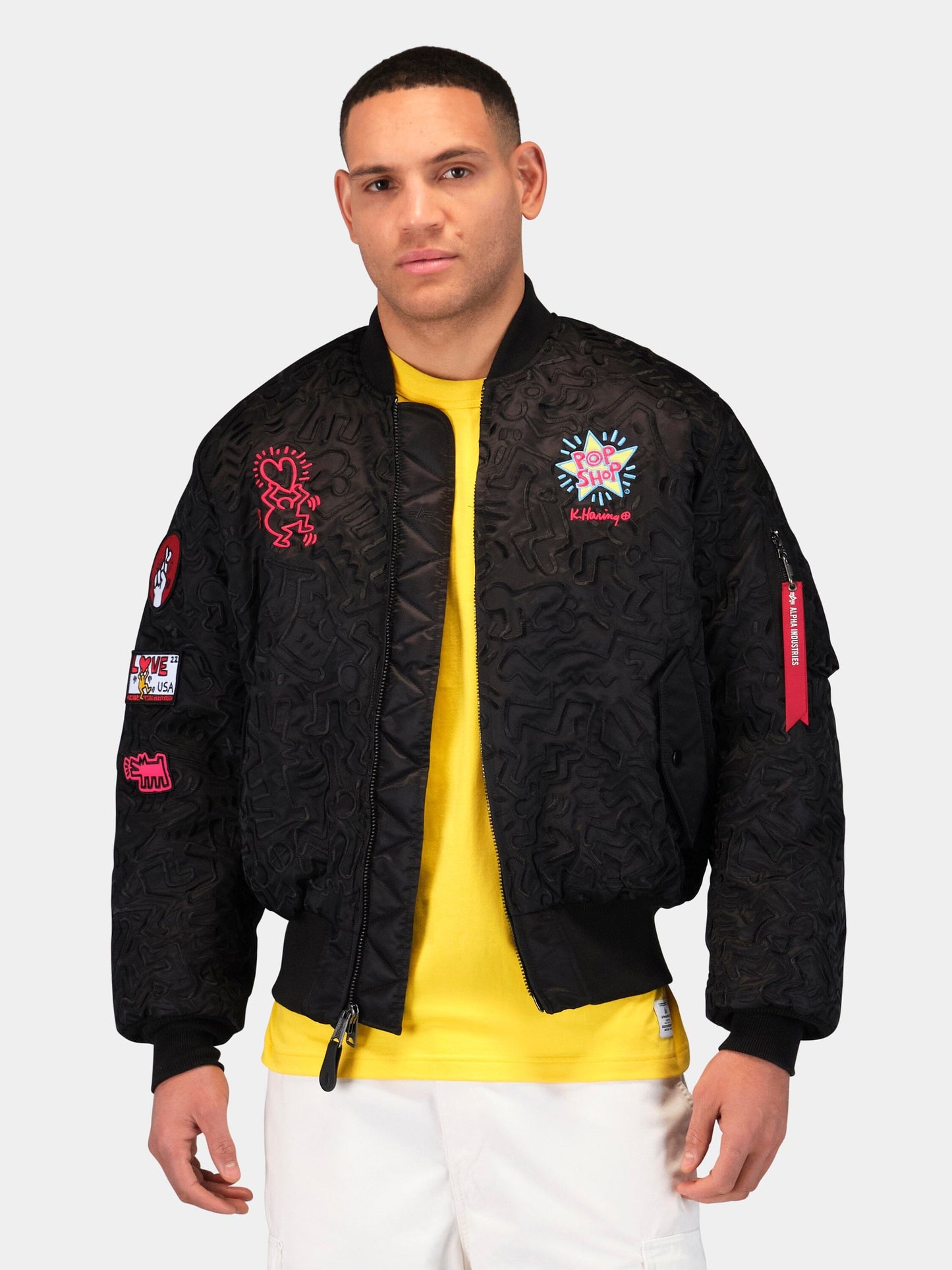 KEITH HARING X ALPHA MA-1 ALL OVER EMBROIDERY COLLAB Alpha Industries 