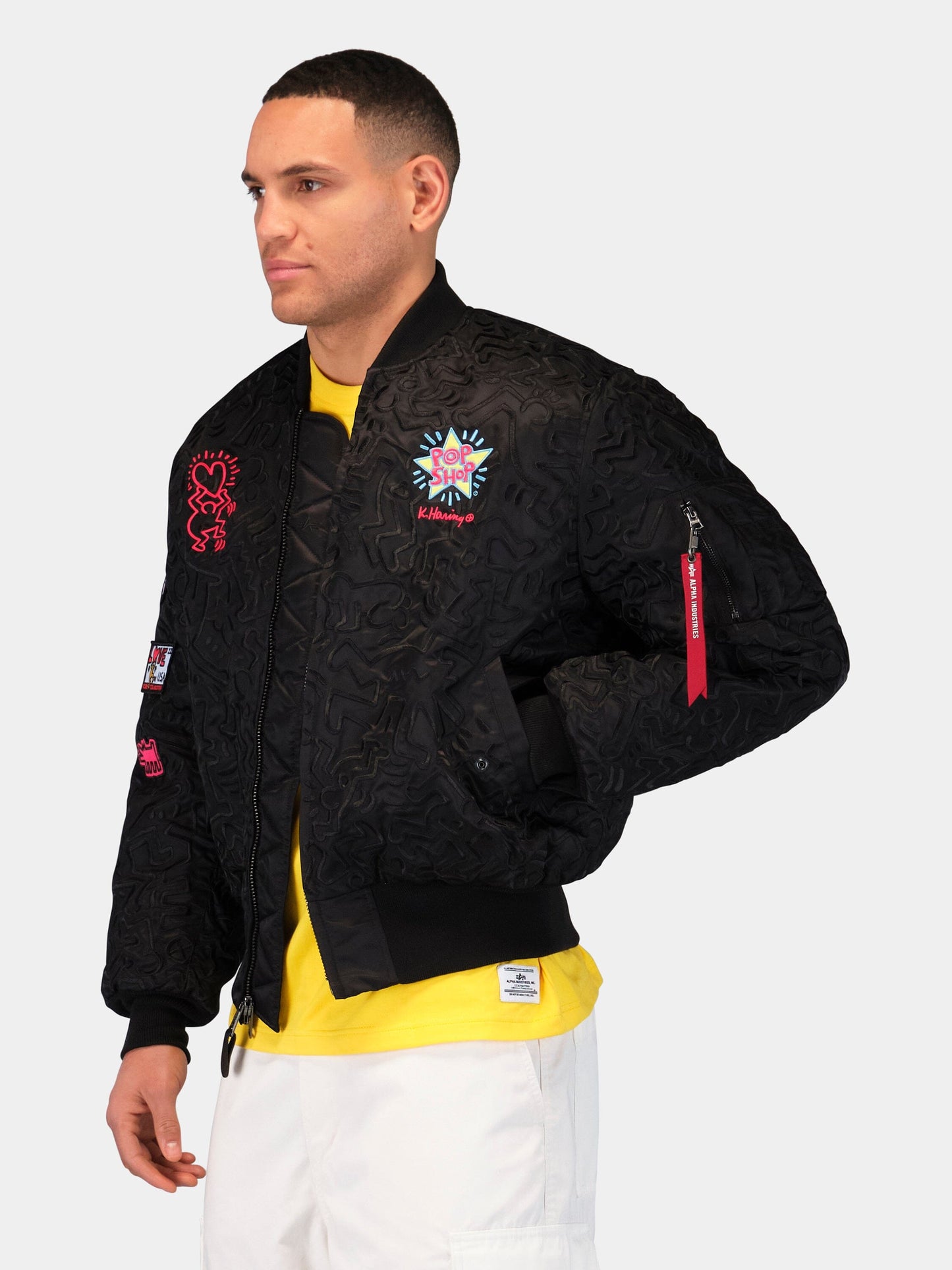 KEITH HARING X ALPHA MA-1 ALL OVER EMBROIDERY COLLAB Alpha Industries 