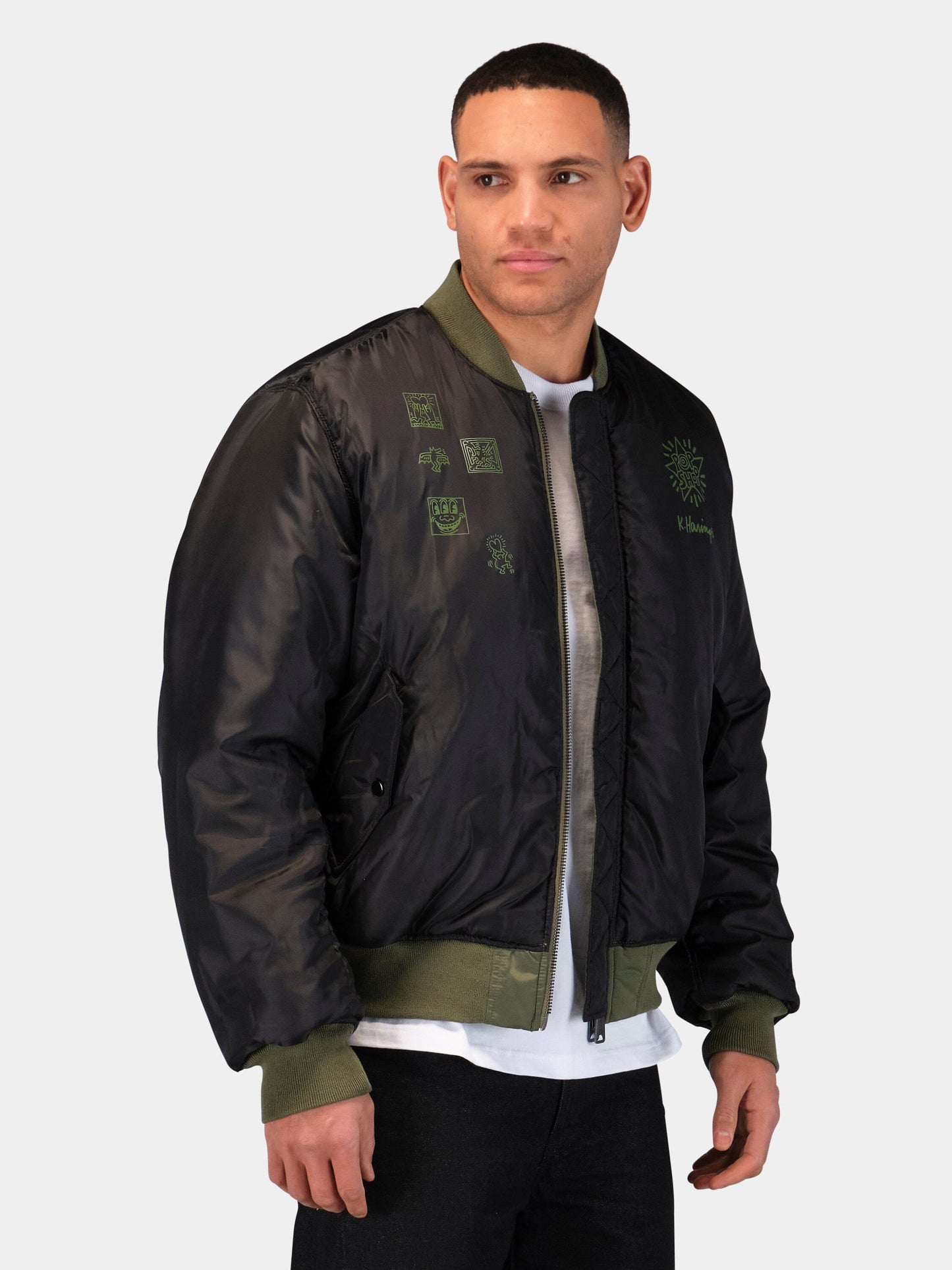 KEITH HARING X ALPHA MA-1 ALL REVERSIBLE COLLAB Alpha Industries 