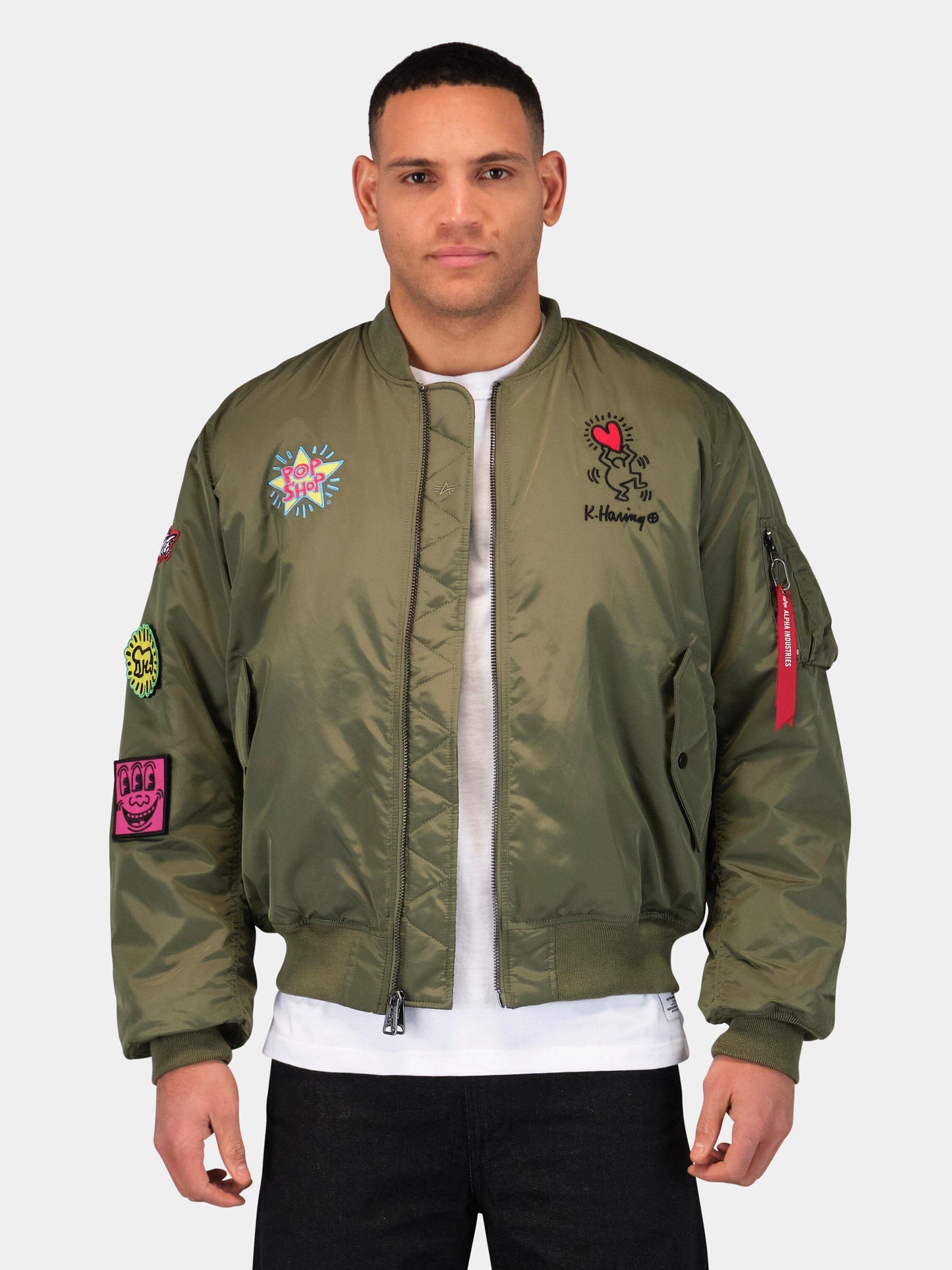 KEITH HARING X ALPHA MA-1 ALL REVERSIBLE COLLAB Alpha Industries 