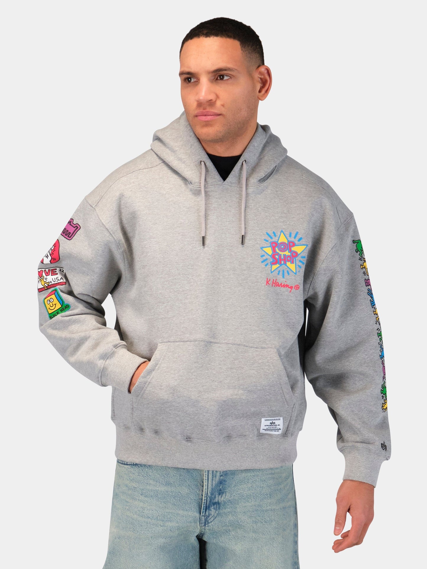 KEITH HARING X ALPHA POP SHOP GRAPHIC HOODIE COLLAB Alpha Industries 