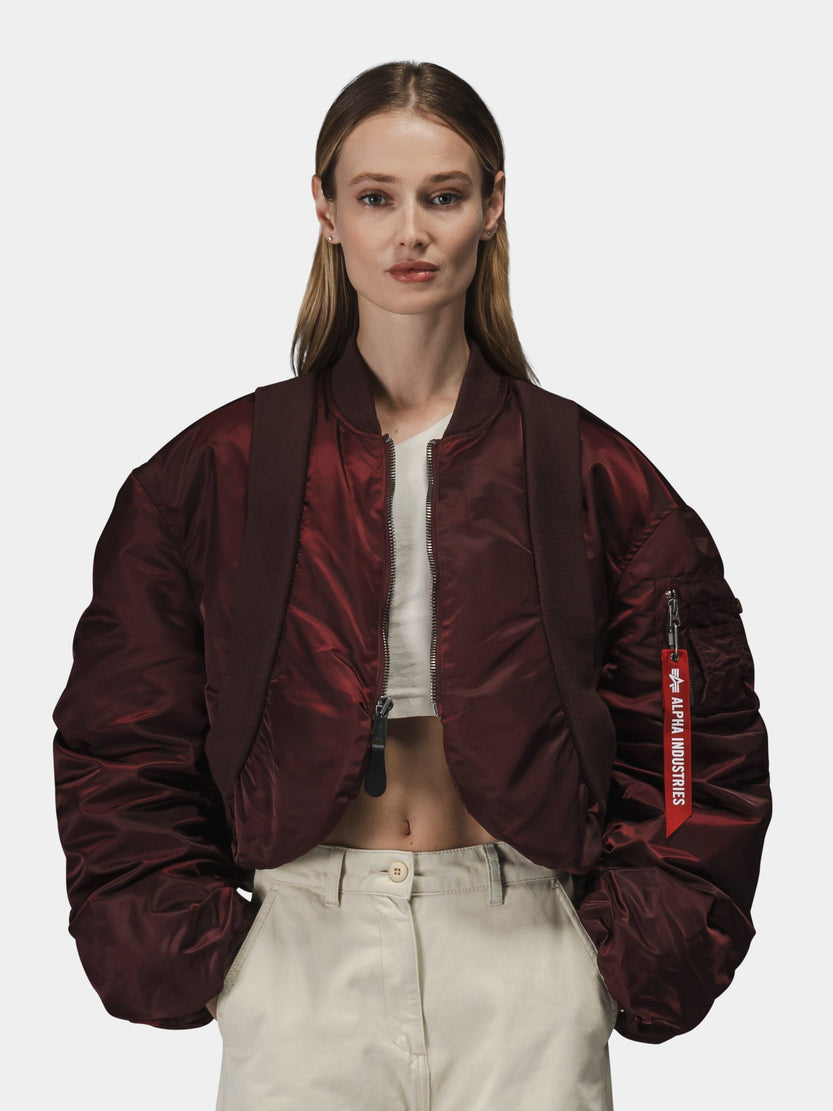 KNIT RIB MA-1 FLIGHT JACKET WOMENS OUTERWEAR Alpha Industries 