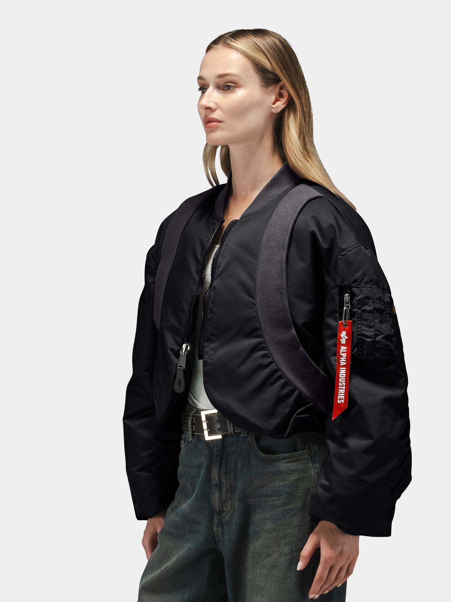 KNIT RIB MA-1 FLIGHT JACKET WOMENS OUTERWEAR Alpha Industries 