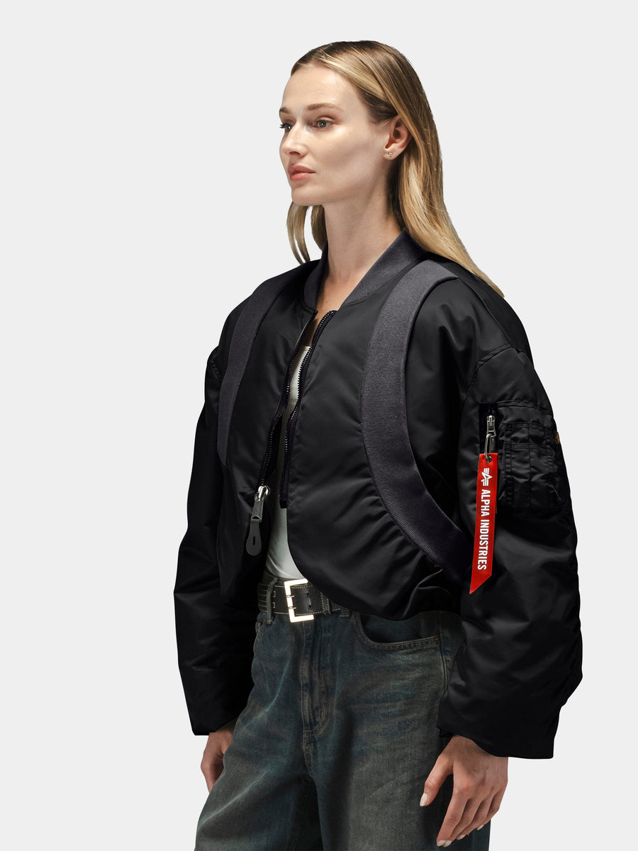 KNIT RIB MA-1 FLIGHT JACKET WOMENS OUTERWEAR Alpha Industries 
