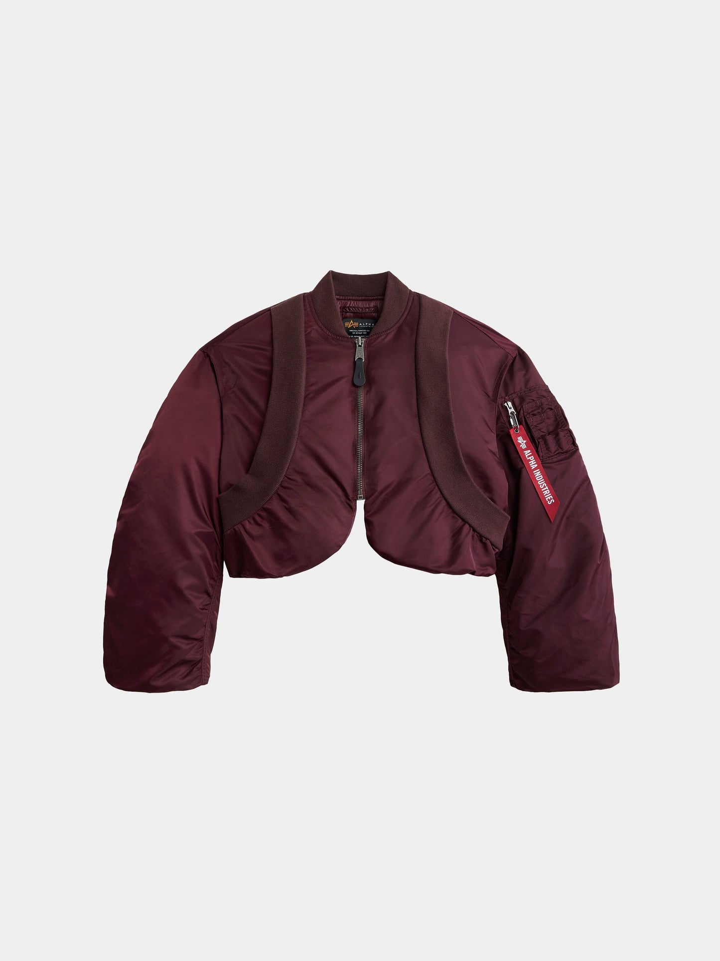 KNIT RIB MA-1 FLIGHT JACKET WOMENS OUTERWEAR Alpha Industries CEDAR RED XS 