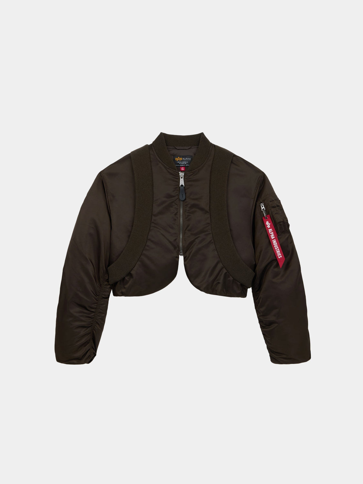 KNIT RIB MA-1 FLIGHT JACKET WOMENS OUTERWEAR Alpha Industries HICKORY XS 