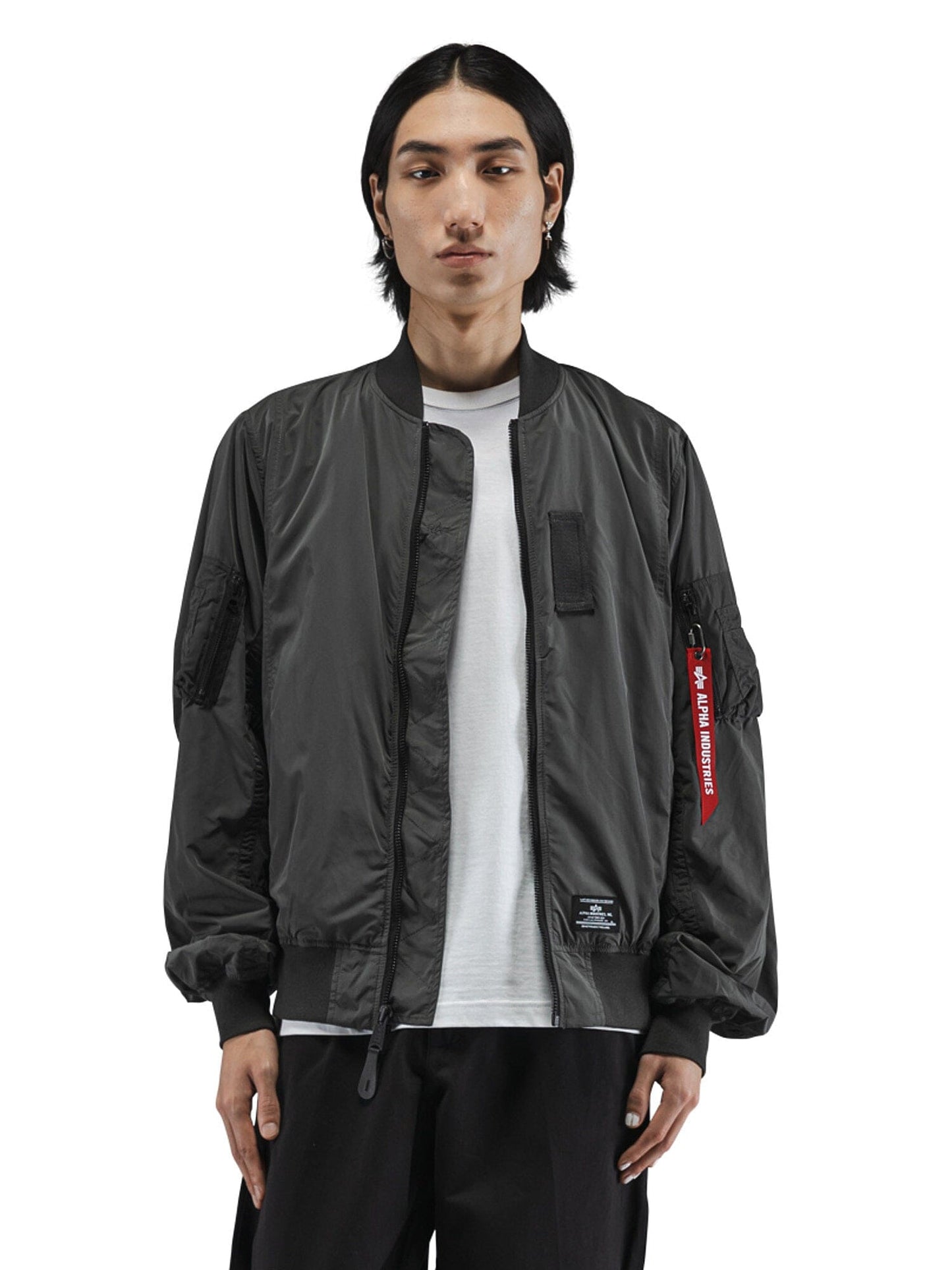 Alpha Industries L-2B Paratrooper Flight Jacket in black with onion quilting.