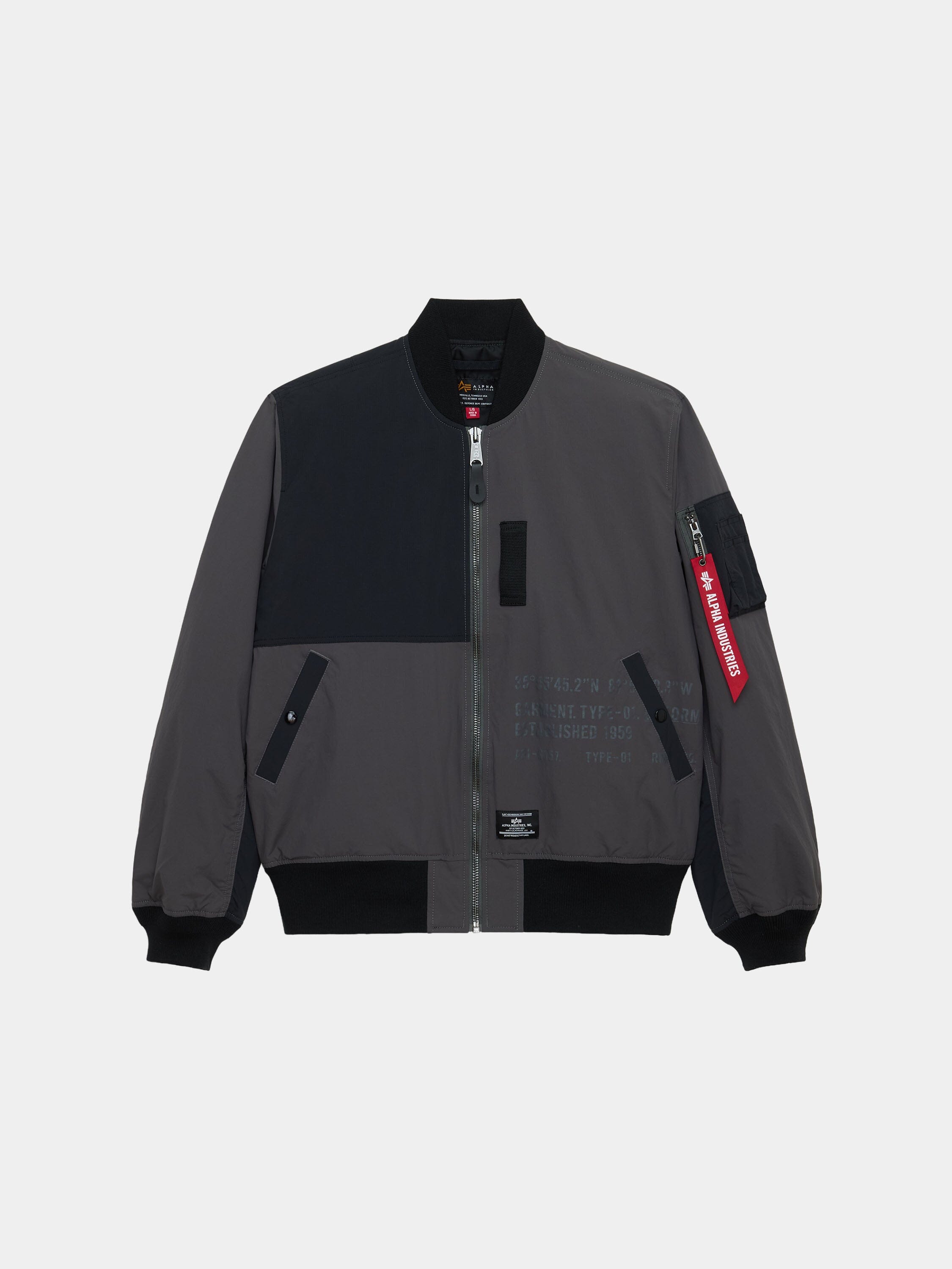 L-2B RELAXED PATCHWORK FLIGHT JACKET OUTERWEAR Alpha Industries BLACK XS 