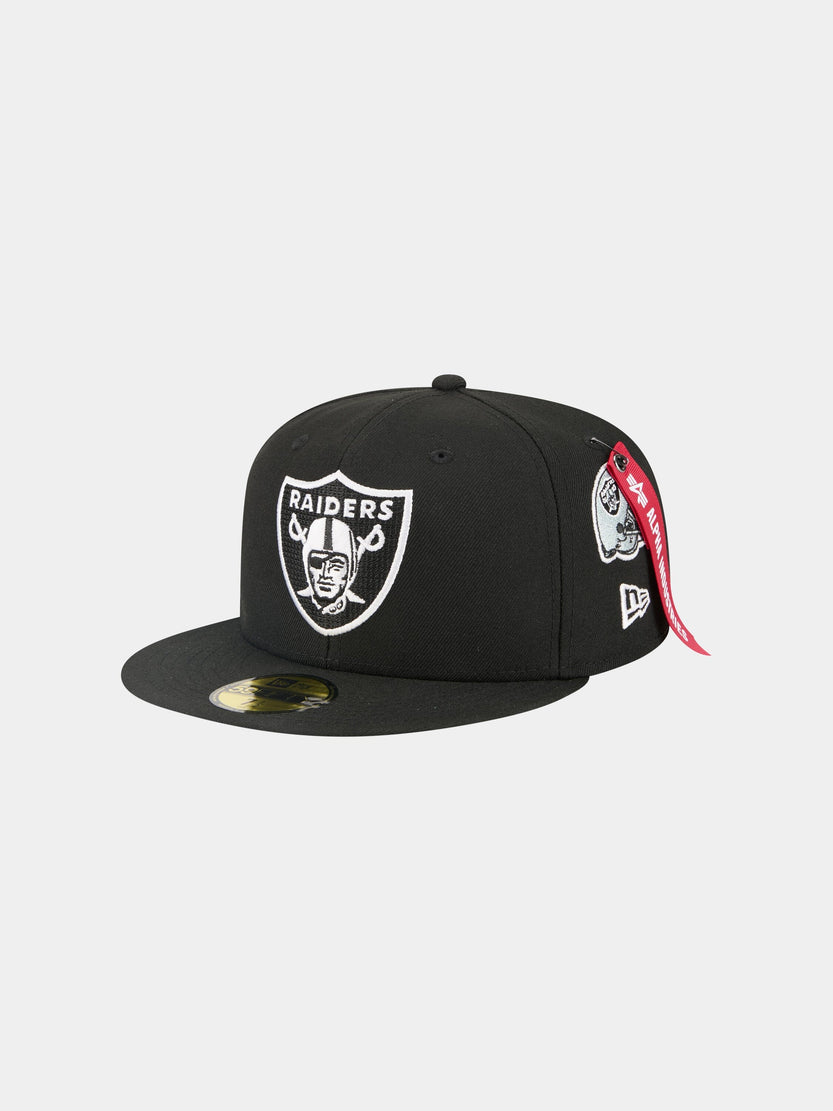 LAS VEGAS RAIDERS X ALPHA X NEW ERA 59FIFTY FITTED CAP ACCESSORY Alpha Industries BLACK 7 1/8 