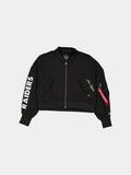 LAS VEGAS RAIDERS X ALPHA X NEW ERA L-2B FRENCH TERRY JACKET WOMENS OUTERWEAR Alpha Industries BLACK XS 