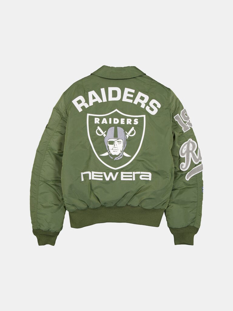 LAS VEGAS RAIDERS X ALPHA X NEW ERA MA-1 COLLARED BOMBER JACKET OUTERWEAR Alpha Industries 