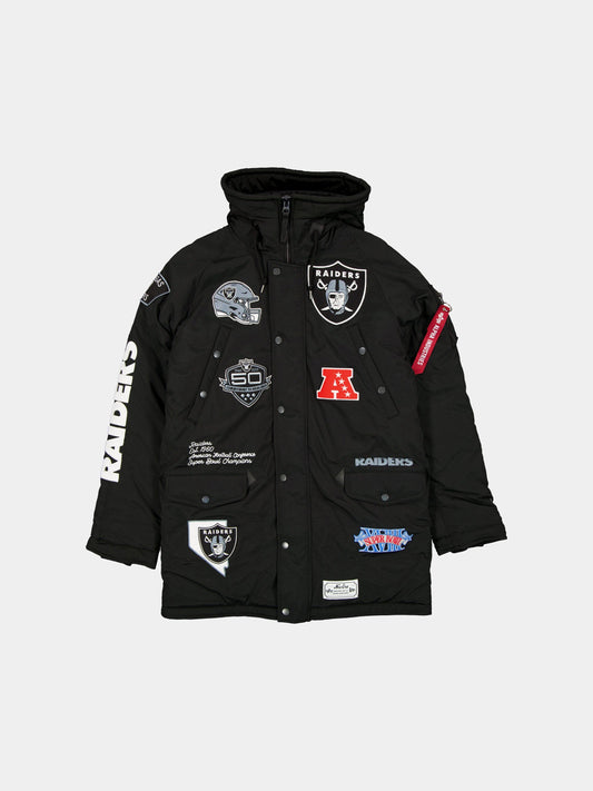 LAS VEGAS RAIDERS X ALPHA X NEW ERA N-3B PARKA OUTERWEAR Alpha Industries BLACK S 