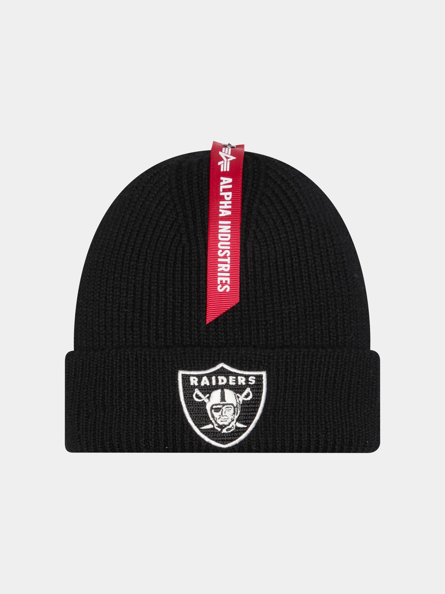 LAS VEGAS RAIDERS X ALPHA X NEW ERA SHORT CUFF BEANIE ACCESSORY Alpha Industries BLACK O/S 