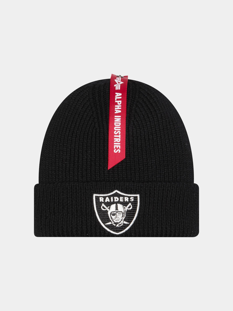 LAS VEGAS RAIDERS X ALPHA X NEW ERA SHORT CUFF BEANIE ACCESSORY Alpha Industries BLACK O/S 