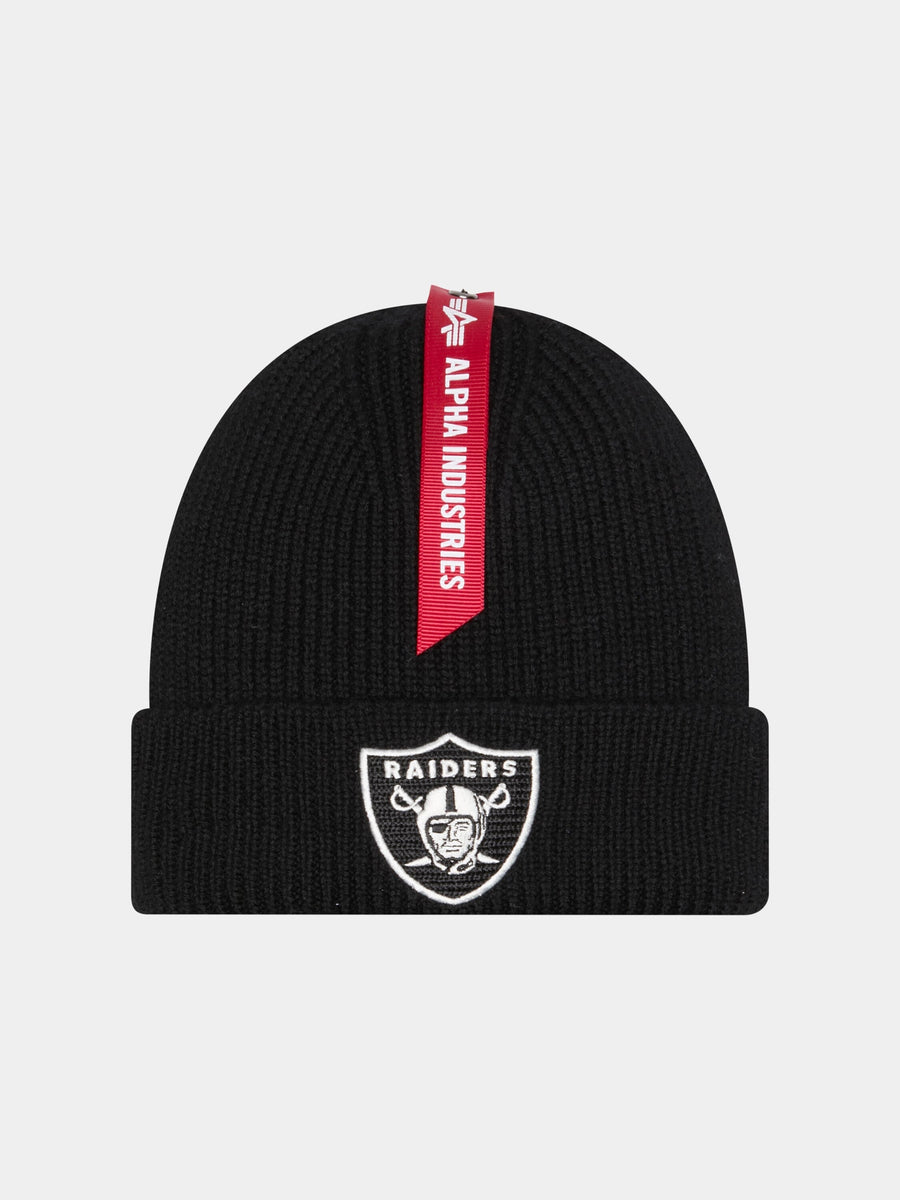 LAS VEGAS RAIDERS X ALPHA X NEW ERA SHORT CUFF BEANIE ACCESSORY Alpha Industries BLACK O/S 