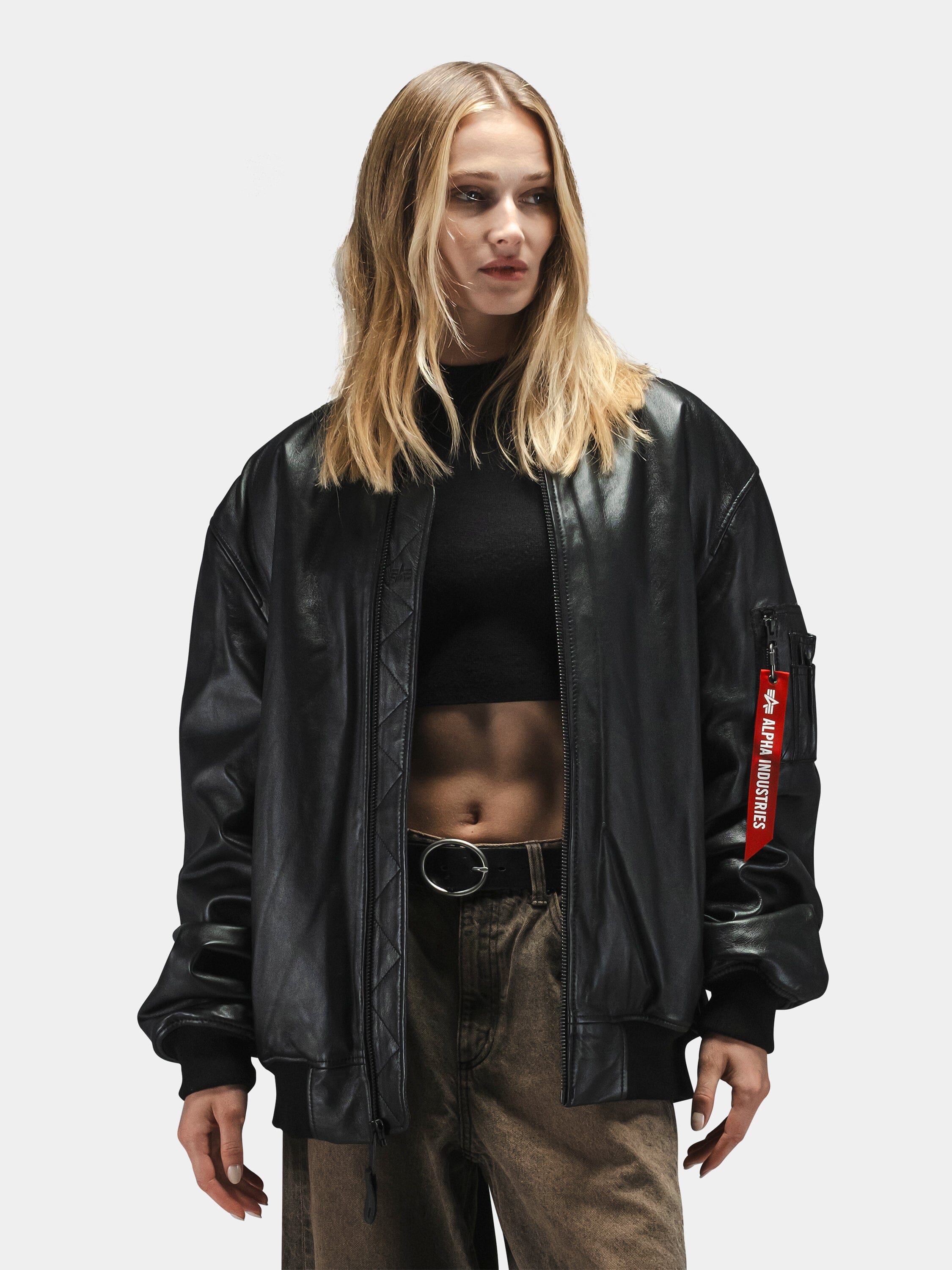 Leather MA-1 Flight Jacket | Alpha Industries Leather MA-1 Flight Jacket | Alpha Industries