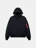LOGO L-2B HOODED HUNTER FLIGHT JACKET FLIGHT Alpha Industries BLACK XXS 
