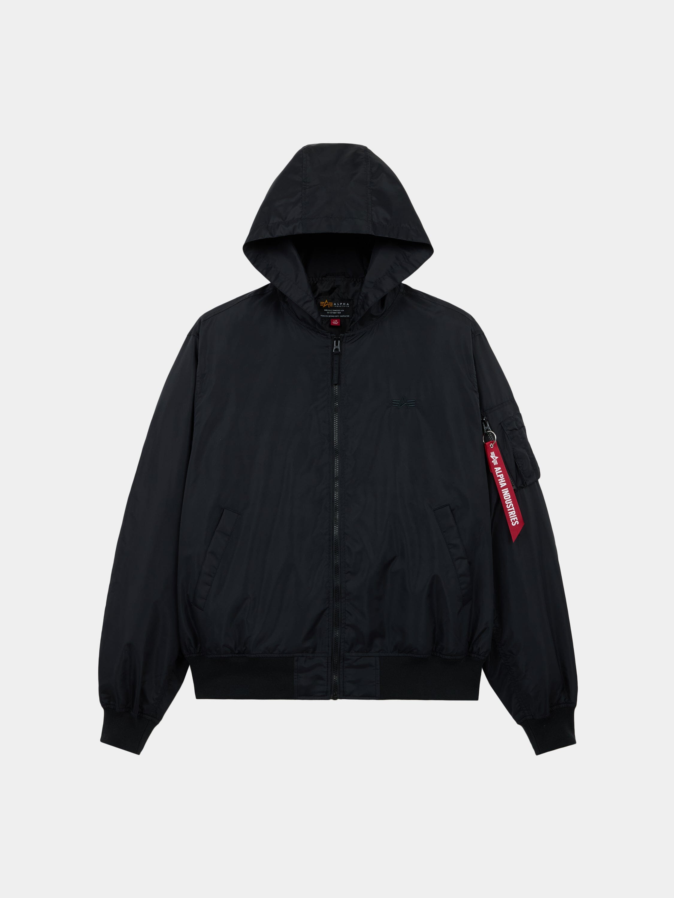 LOGO L-2B HOODED HUNTER FLIGHT JACKET FLIGHT Alpha Industries BLACK XXS 