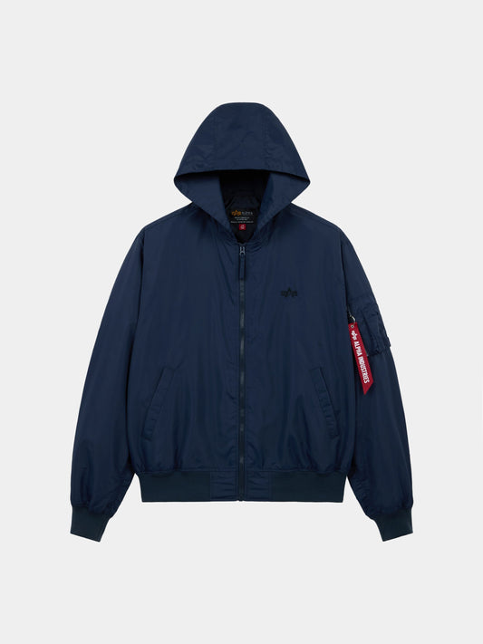 LOGO L-2B HOODED HUNTER FLIGHT JACKET FLIGHT Alpha Industries REPLICA BLUE XXS 