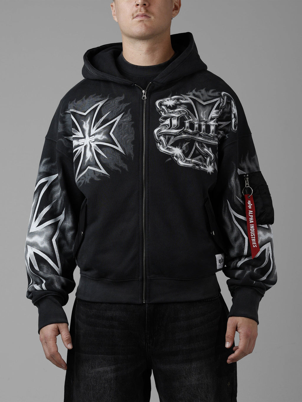 LOITER X ALPHA FULL ZIP UP TOP Alpha Industries 