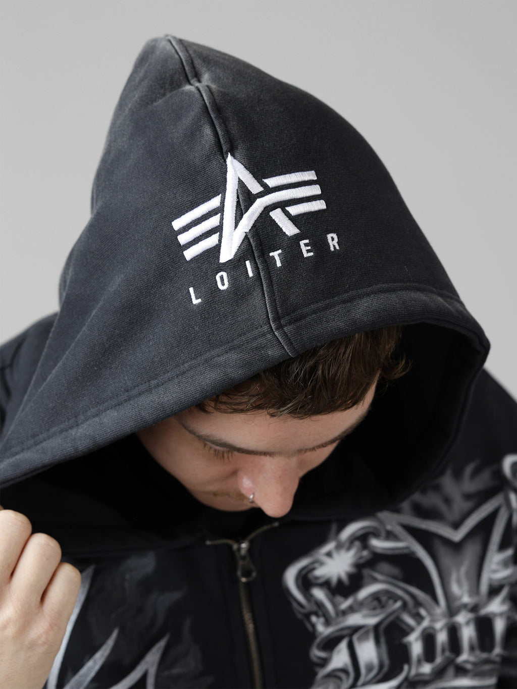 LOITER X ALPHA FULL ZIP UP TOP Alpha Industries 