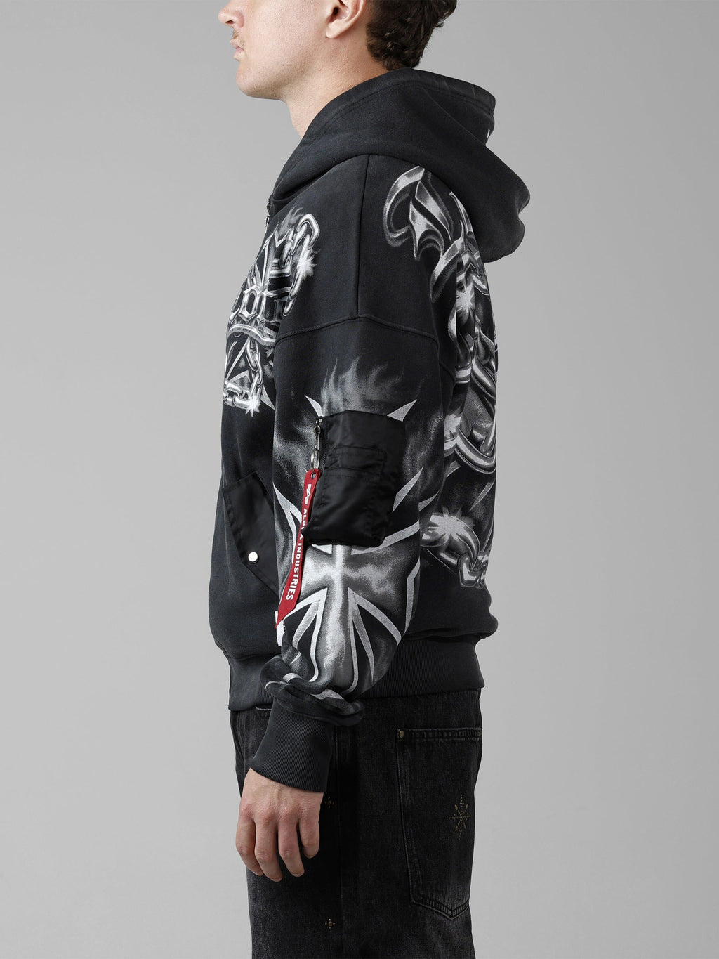 LOITER X ALPHA FULL ZIP UP TOP Alpha Industries 