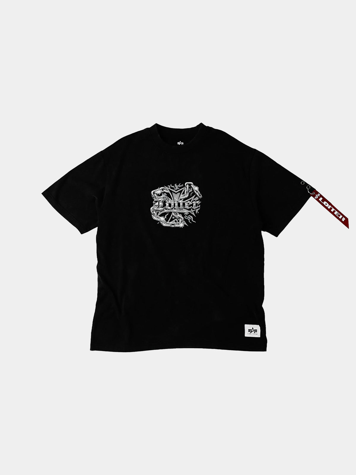 LOITER X ALPHA TEE TOP Alpha Industries BLACK S 