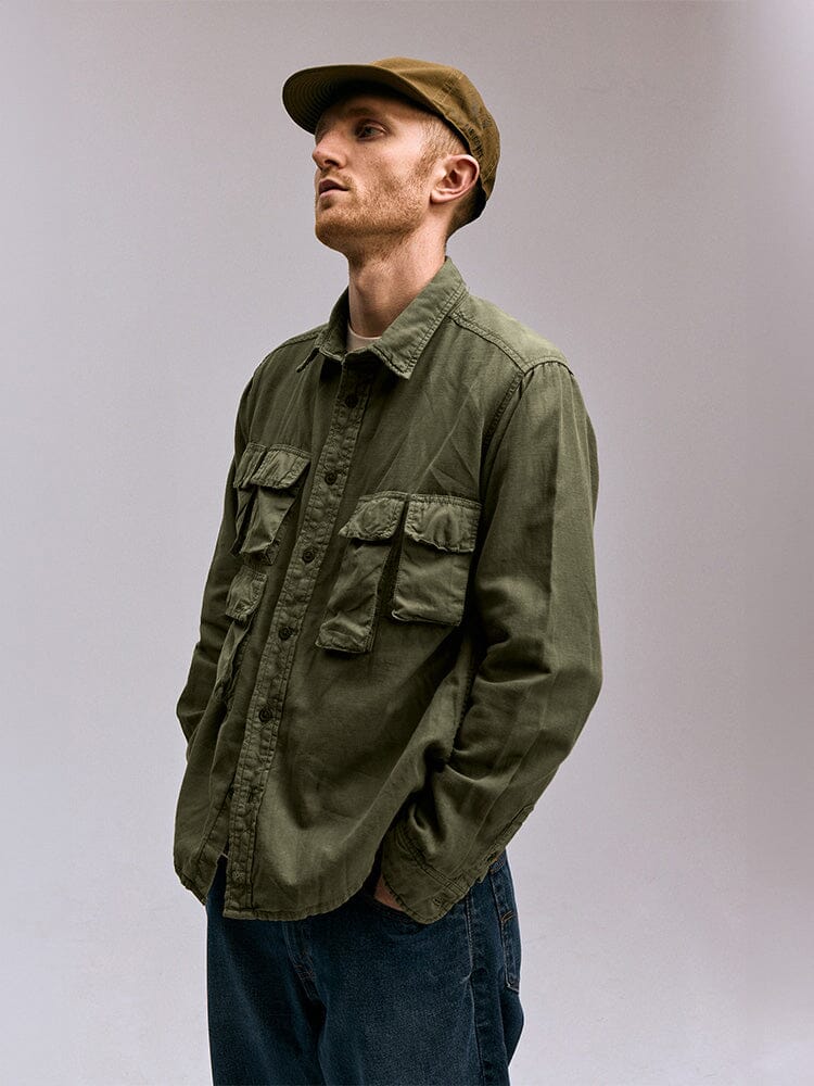 LONG SLEEVE MULTI POCKET SHIRT TOP Alpha Industries 