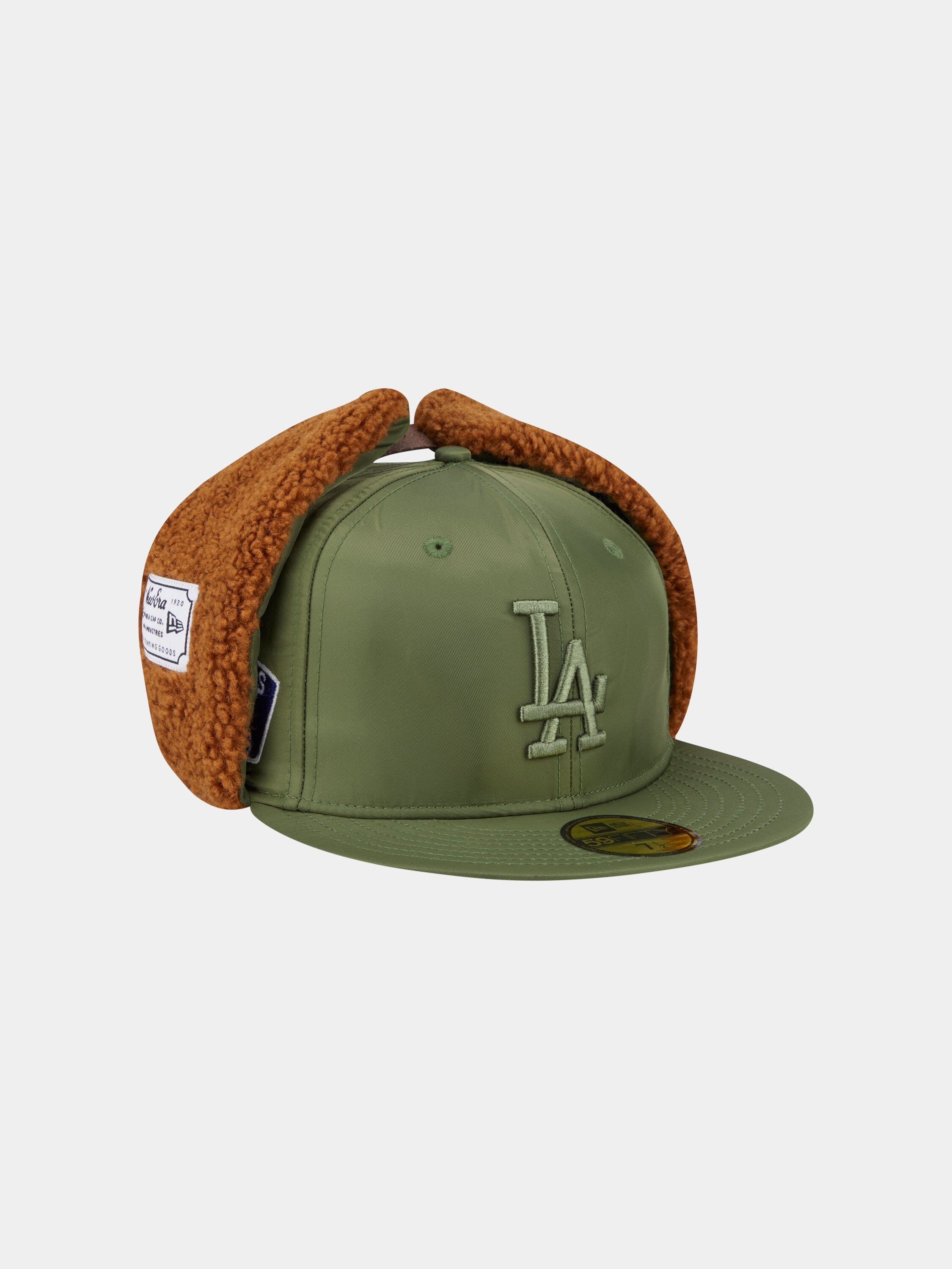 LOS ANGELES DODGERS X ALPHA X NEW ERA 5950 DOG EAR CAP (GREEN) ACCESSORY Alpha Industries 