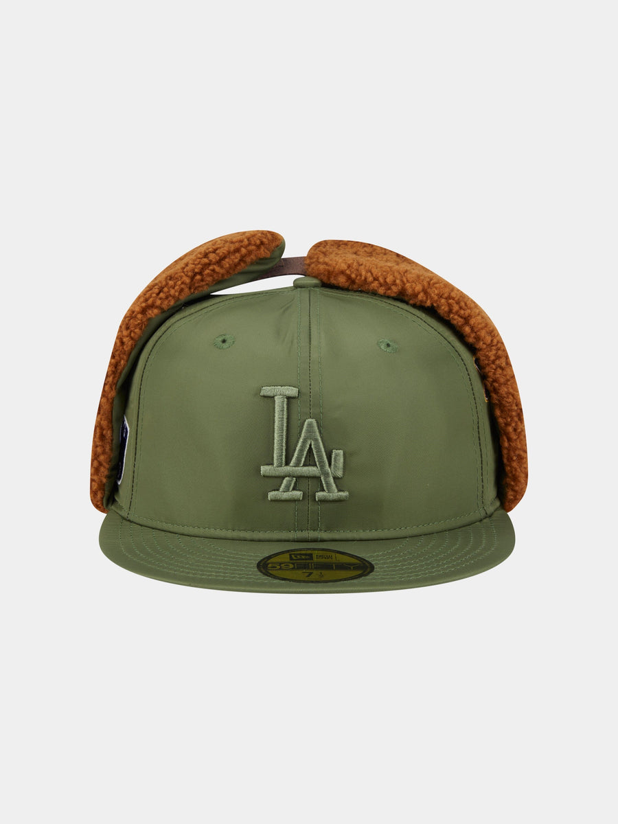 LOS ANGELES DODGERS X ALPHA X NEW ERA 5950 DOG EAR CAP (GREEN) ACCESSORY Alpha Industries 