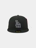 LOS ANGELES DODGERS X ALPHA X NEW ERA 59FIFTY FITTED CAP HAT NEW ERA BLACK 7 1/2 
