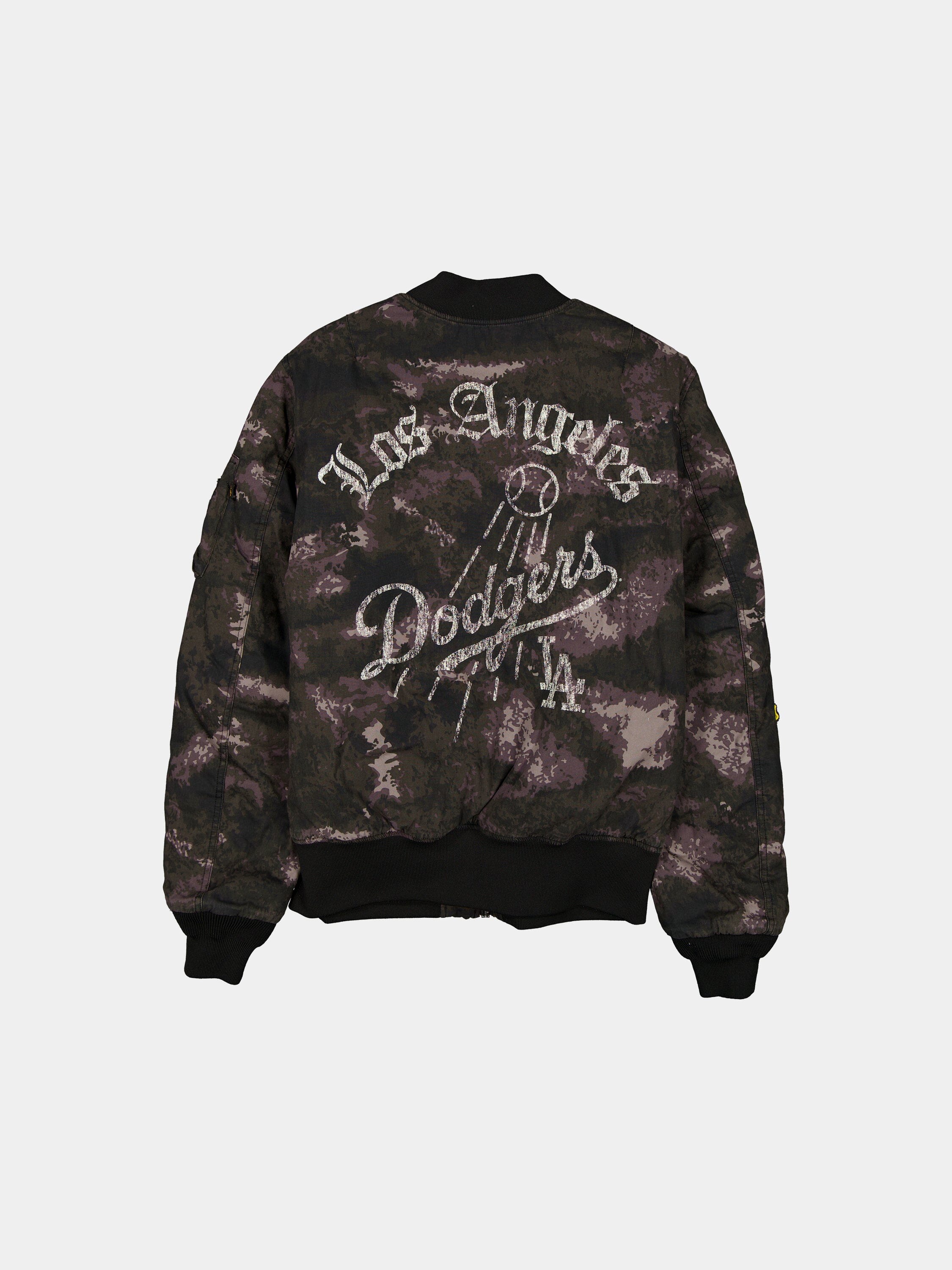 LOS ANGELES DODGERS X ALPHA X NEW ERA MA-1 BOMBER JACKET (BLACK CAMO) OUTERWEAR Alpha Industries 