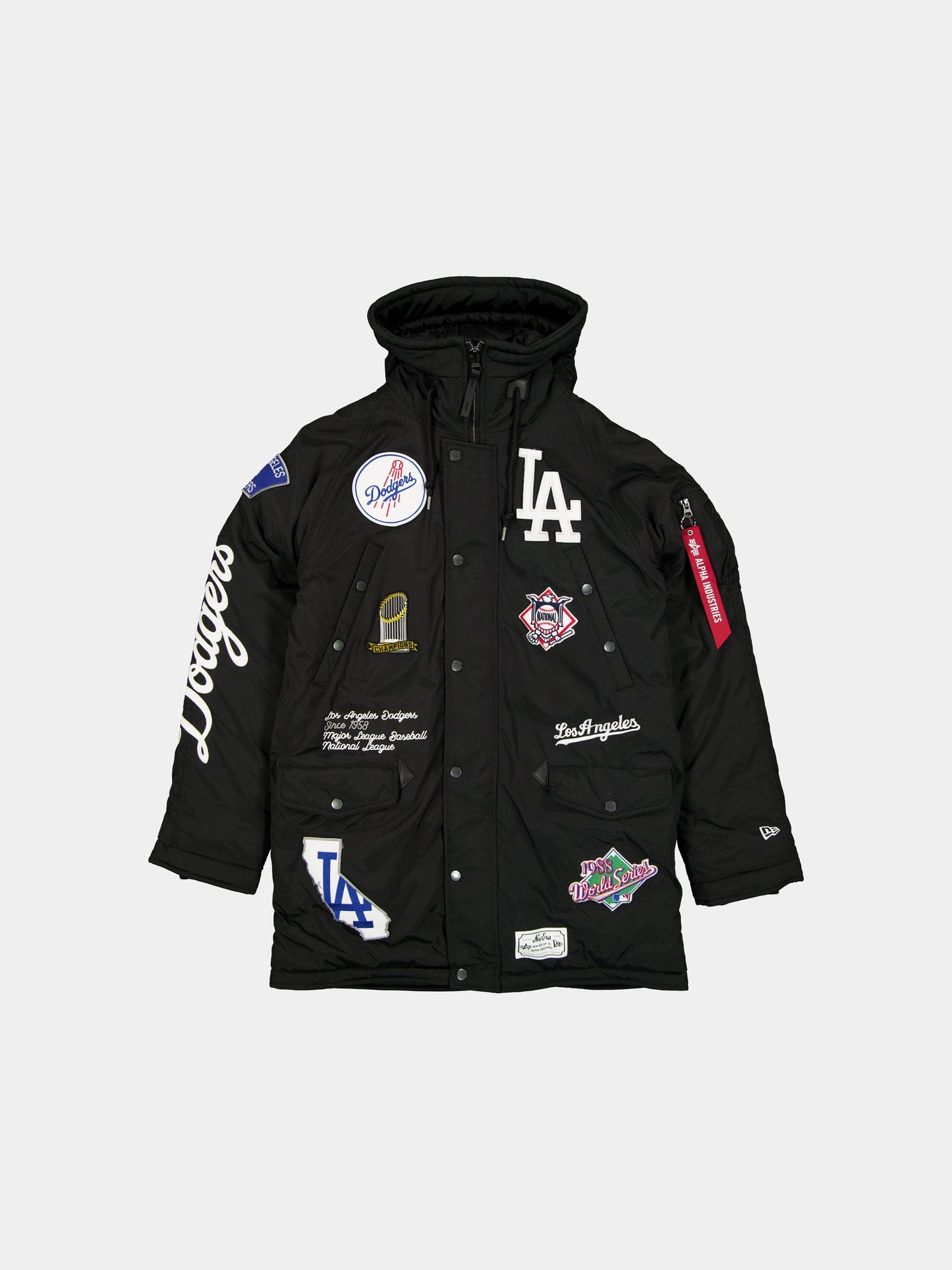 LOS ANGELES DODGERS X ALPHA X NEW ERA PARKA (BLACK) OUTERWEAR Alpha Industries BLACK S 