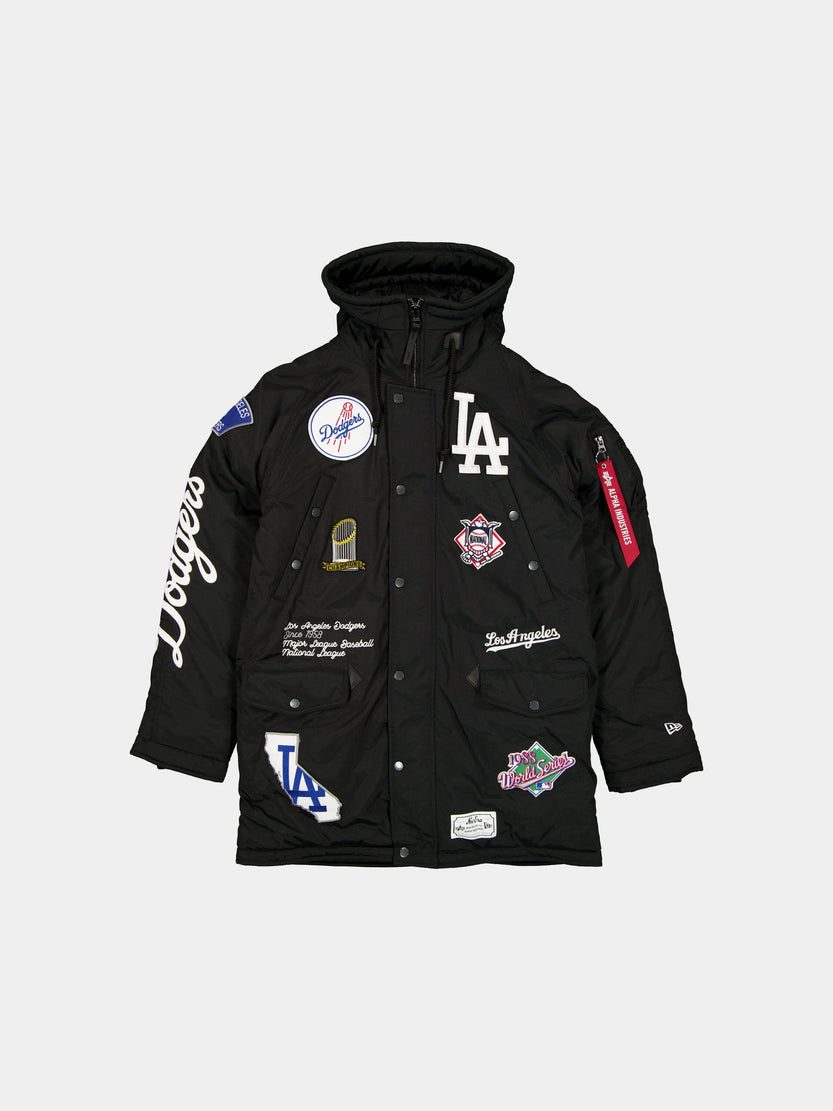 LOS ANGELES DODGERS X ALPHA X NEW ERA PARKA (BLACK) OUTERWEAR Alpha Industries BLACK S 