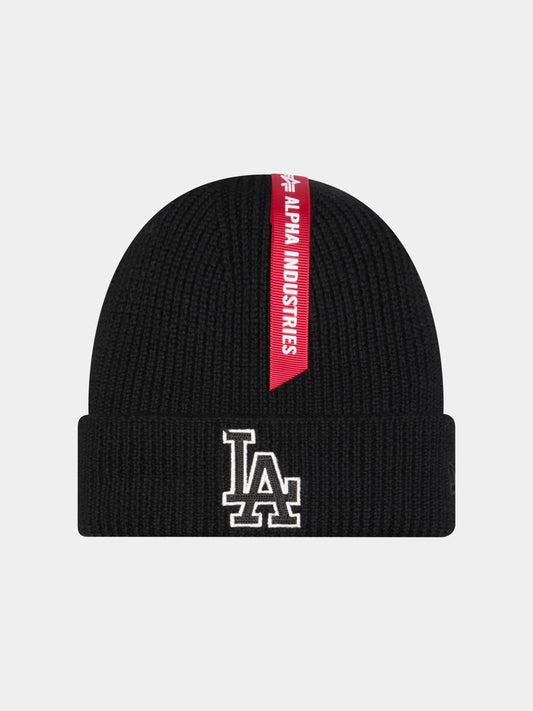 LOS ANGELES DODGERS X ALPHA X NEW ERA SHORT CUFF BEANIE ACCESSORY Alpha Industries BLACK O/S 