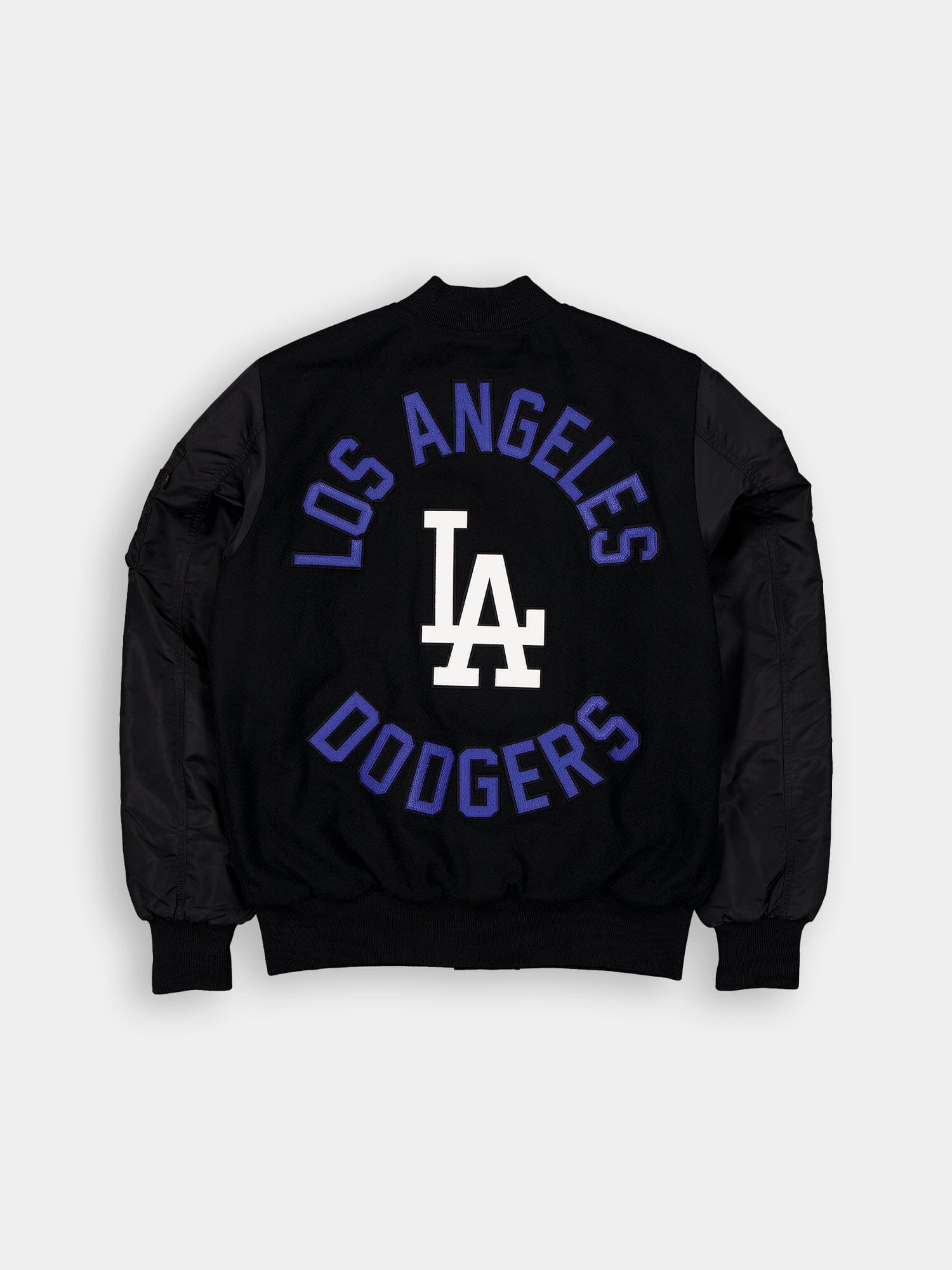 LOS ANGELES DODGERS X ALPHA X NEW ERA WOOL VARSITY MA-1 BOMBER JACKET OUTERWEAR Alpha Industries / NE-MLB 