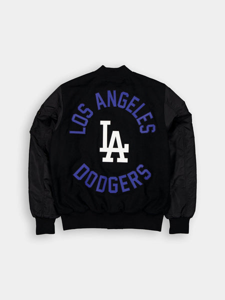 LOS ANGELES DODGERS X ALPHA X NEW ERA WOOL VARSITY MA-1 BOMBER JACKET OUTERWEAR Alpha Industries / NE-MLB 