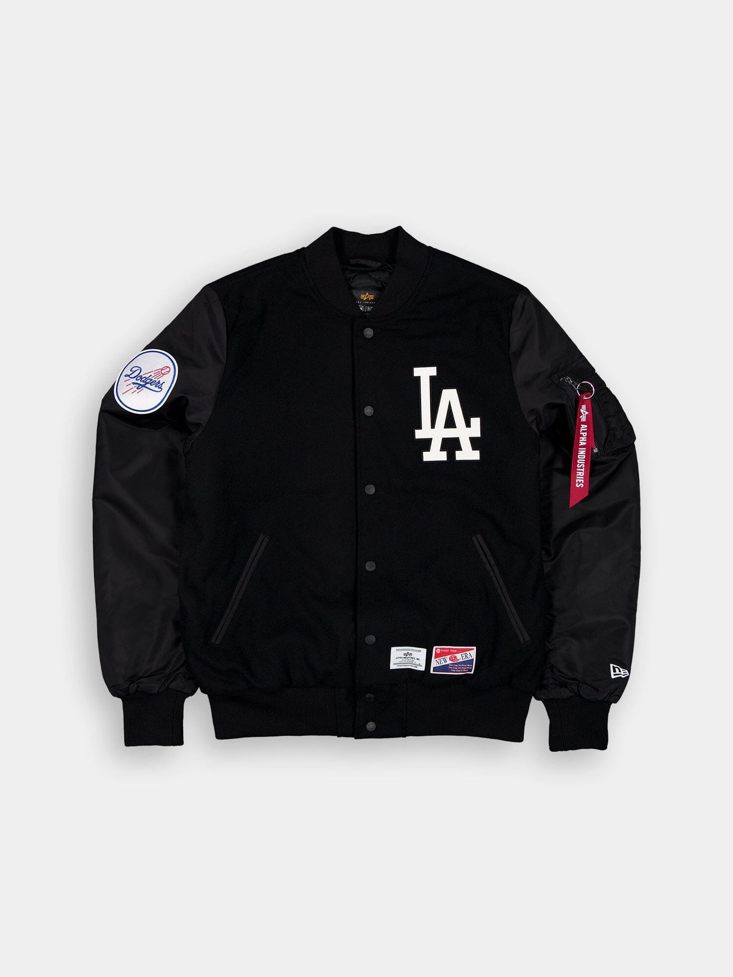 LOS ANGELES DODGERS X ALPHA X NEW ERA WOOL VARSITY MA-1 BOMBER JACKET OUTERWEAR Alpha Industries / NE-MLB 