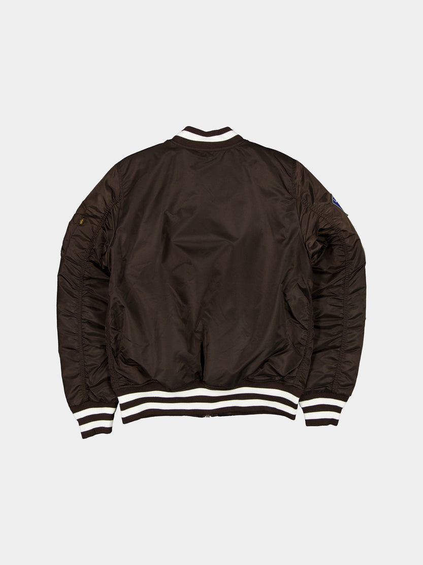 LOS ANGELES DODGES X ALPHA X NEW ERA MA-1 BOMBER JACKET (BURNT WOOD) OUTERWEAR Alpha Industries 