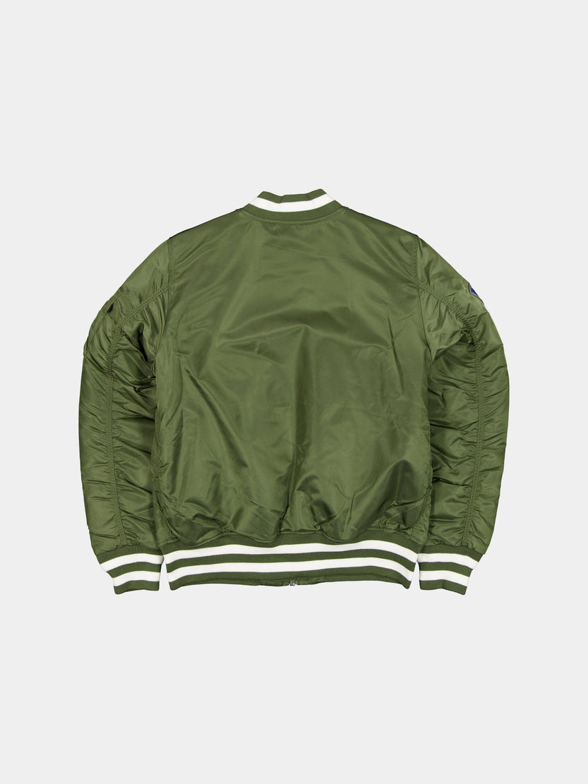 LOS ANGELES DODGES X ALPHA X NEW ERA MA-1 BOMBER JACKET (OLIVE) OUTERWEAR Alpha Industries 