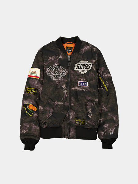 Los Angeles Kings X Alpha X New Era MA-1 Bomber Jacket (Black Camo