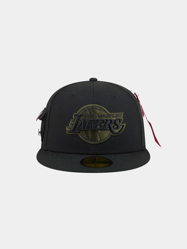 LOS ANGELES LAKERS X ALPHA X NEW ERA 59FIFTY FITTED CAP ACCESSORY Alpha Industries BLACK 6 7/8 