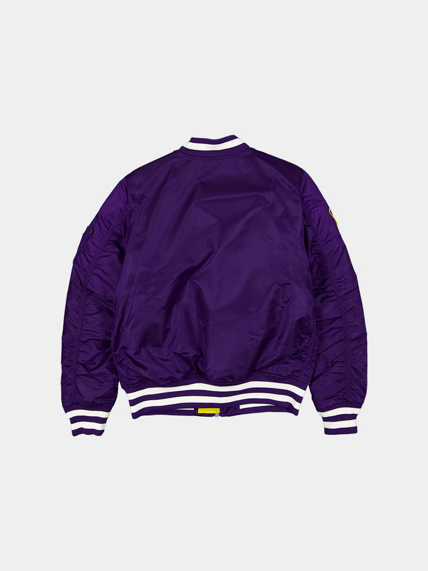 LOS ANGELES LAKERS X ALPHA X NEW ERA MA-1 BOMBER JACKET (PURPLE) OUTERWEAR Alpha Industries 