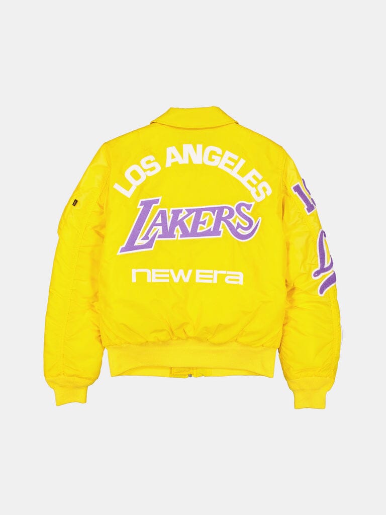 LOS ANGELES LAKERS X ALPHA X NEW ERA MA-1 COLLARED BOMBER JACKET OUTERWEAR Alpha Industries 