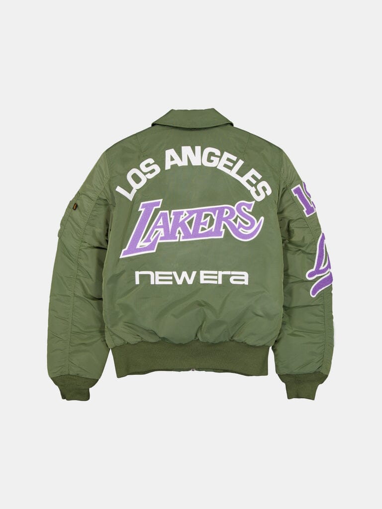 LOS ANGELES LAKERS X ALPHA X NEW ERA MA-1 COLLARED BOMBER JACKET OUTERWEAR Alpha Industries 