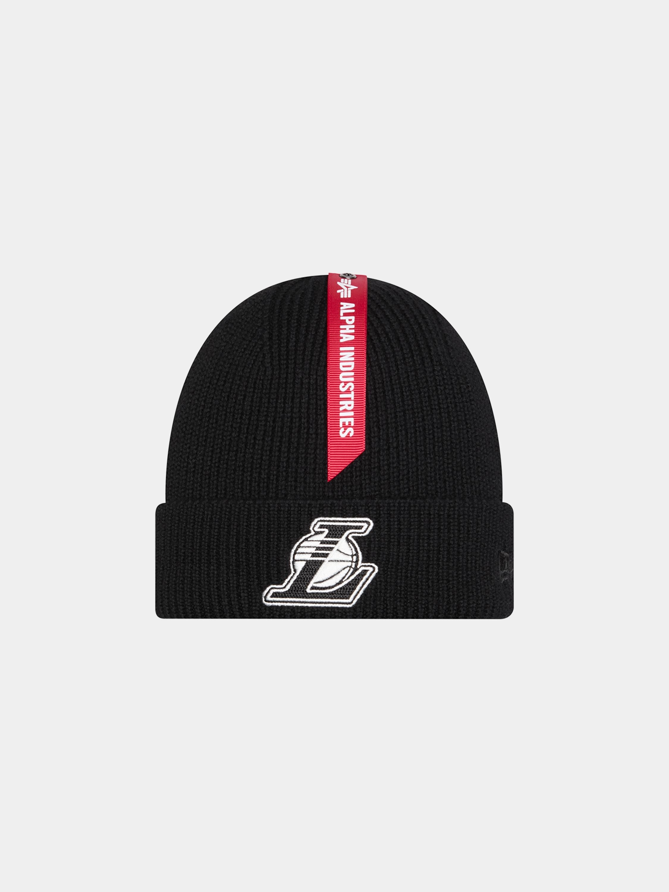 LOS ANGELES LAKERS X ALPHA X NEW ERA SHORT CUFF BEANIE ACCESSORY Alpha Industries BLACK O/S 