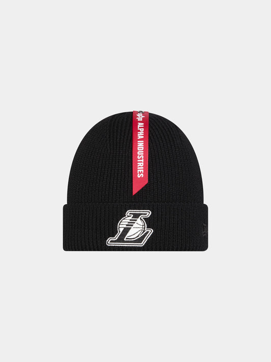 LOS ANGELES LAKERS X ALPHA X NEW ERA SHORT CUFF BEANIE ACCESSORY Alpha Industries BLACK O/S 