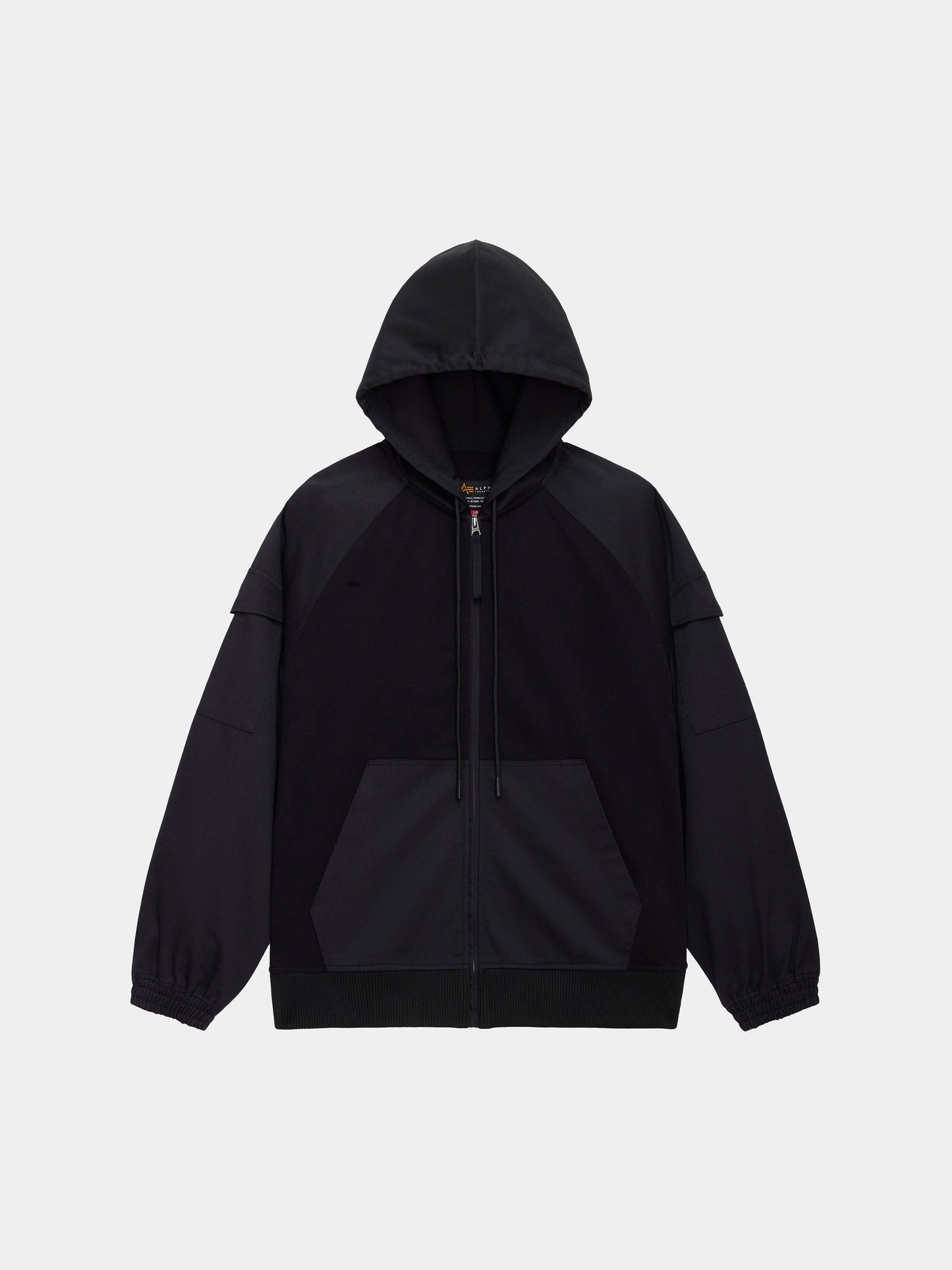 M-65 ZIP UP HOODIE TOP Alpha Industries BLACK XS 